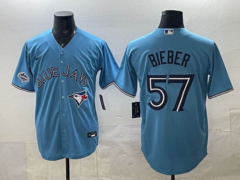 Men Toronto Blue Jays #57 Bieber Light Blue 2026 Nike Game MLB Jersey 002->toronto blue jays->MLB Jersey